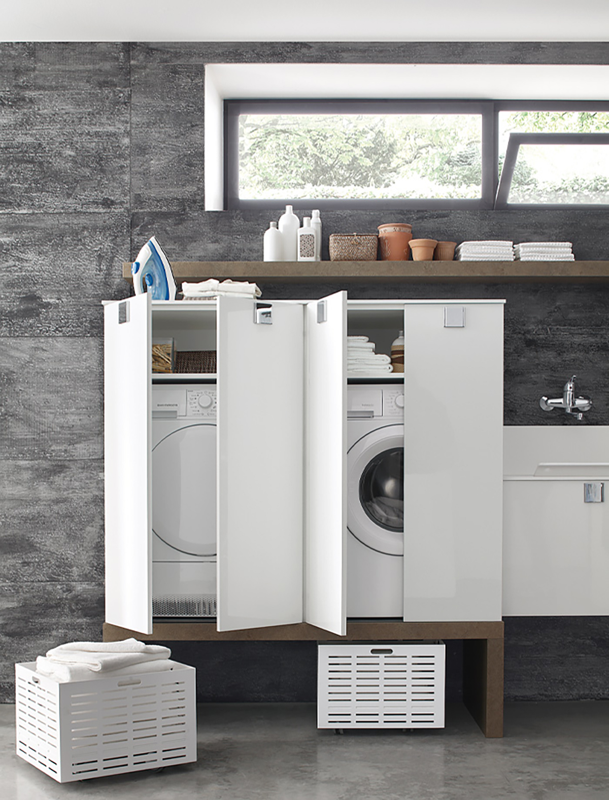 9 idee per un mobile sopra lavatrice bello e funzionale: ispiratevi